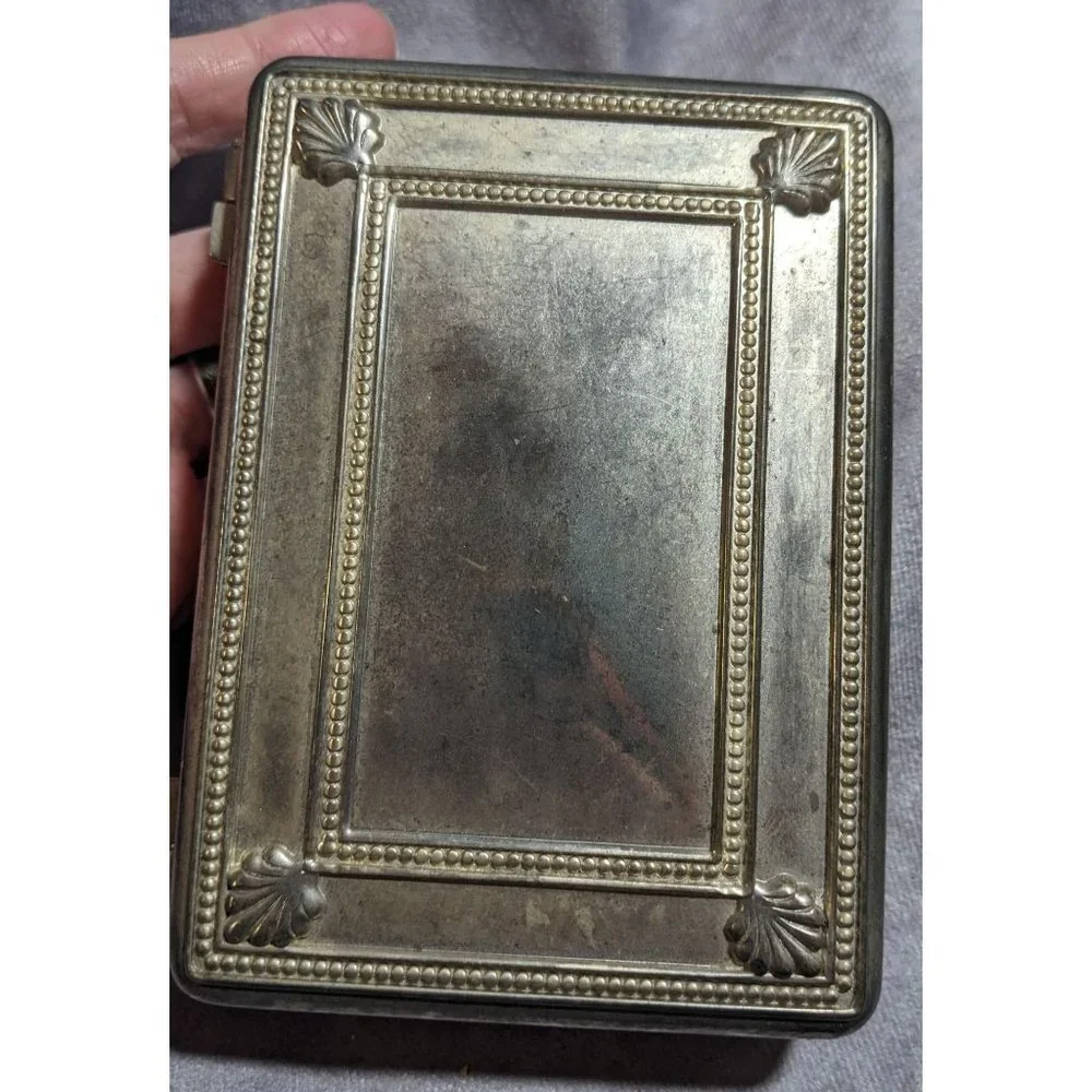 Vintage Silver Hinged Trinket Box